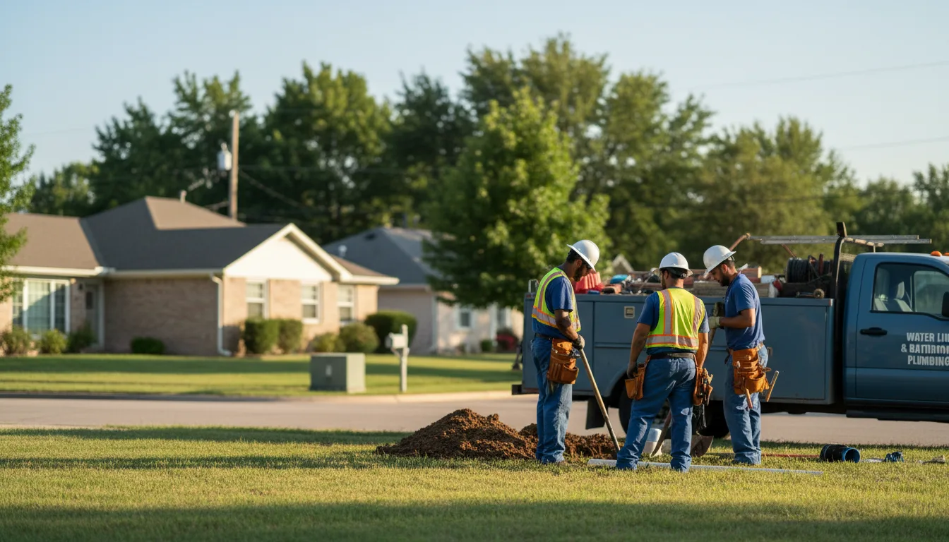 Residential water line and bathroom plumbing service in Placedo, TX